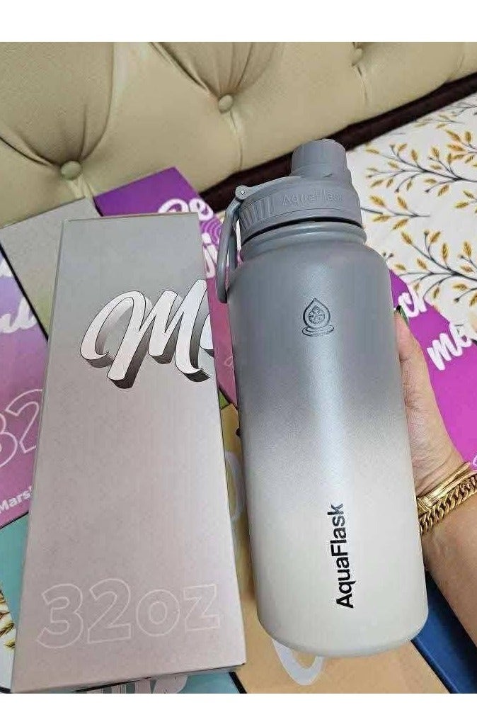 AquaFlask 32 oz with Spout Lid Vacuum Insulated Stainless Steel water bottle - Image 1