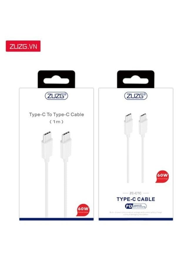 Generic - Type-C fast charging cable - 60 W - data transfer speed of 480 MB/s - Image 1