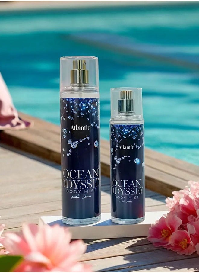 Atlantic Ocean Odyssey Body Mists Long Lasting Body Spray Pack of 2 Body Mist 250ml & 150ml