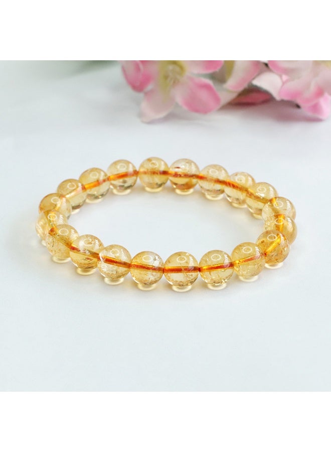 NeeMee Natural Yellow Citrine Bracelet - Brazilian Gemstone Jewelry - Natural Energy Stone - Image 1