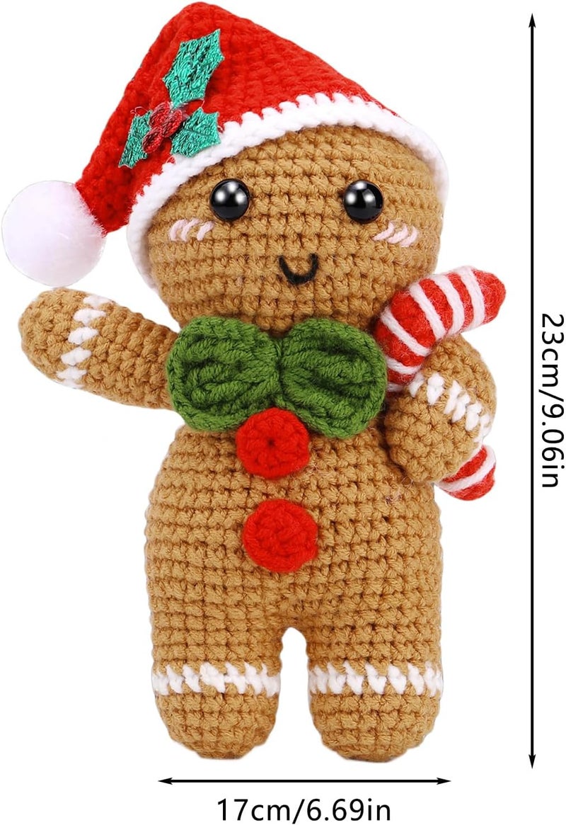 Crochet Kit for Beginners - Complete Gingerbread Crocheting Kit with Instruction - Seasonal Decors for Living Room, Bedroom, Study Room, Balcony, Computer Desk Borato - Image 5