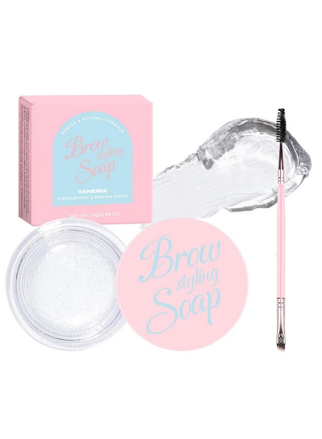 VANERIA VANERIA Eyebrow Gel Clear,Brow Soap,Eyebrow Brush With Double Head,Clear Eyebrow Setting Gel for Feathery & Fluffy & Brow Freeze,Long Lasting Waterproof.14g - Image 1