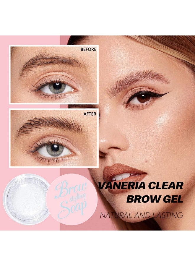 VANERIA VANERIA Eyebrow Gel Clear,Brow Soap,Eyebrow Brush With Double Head,Clear Eyebrow Setting Gel for Feathery & Fluffy & Brow Freeze,Long Lasting Waterproof.14g - Image 2