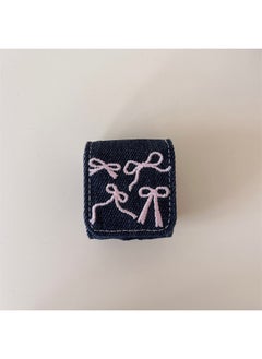 Powder Bow Denim For Apple AirPods3 Generation Protective Case Pro2 Generation Earphone Case 2022 Wireless 4-Color:Denim Headphone Bag-multiple Pink Bow Single Shell-Applicable Models:Universal For Airpods Pro/pro2