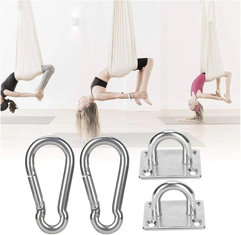 مجموعة خطاف تعليق سقف ثقيل قوس مربع M6 لأرجوحة كرسي نباتات حائط مطبخ - Image 4