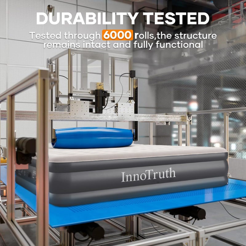 InnoTruth Twin Air Mattress with Built in Pump, Famiy Choice Award Winner, Inflatable Blow up Mattress, 18" Raised Colchones Inflables Air Bed, Ideal for Home and Outdoor, 300lb Weight Capacity - Image 4