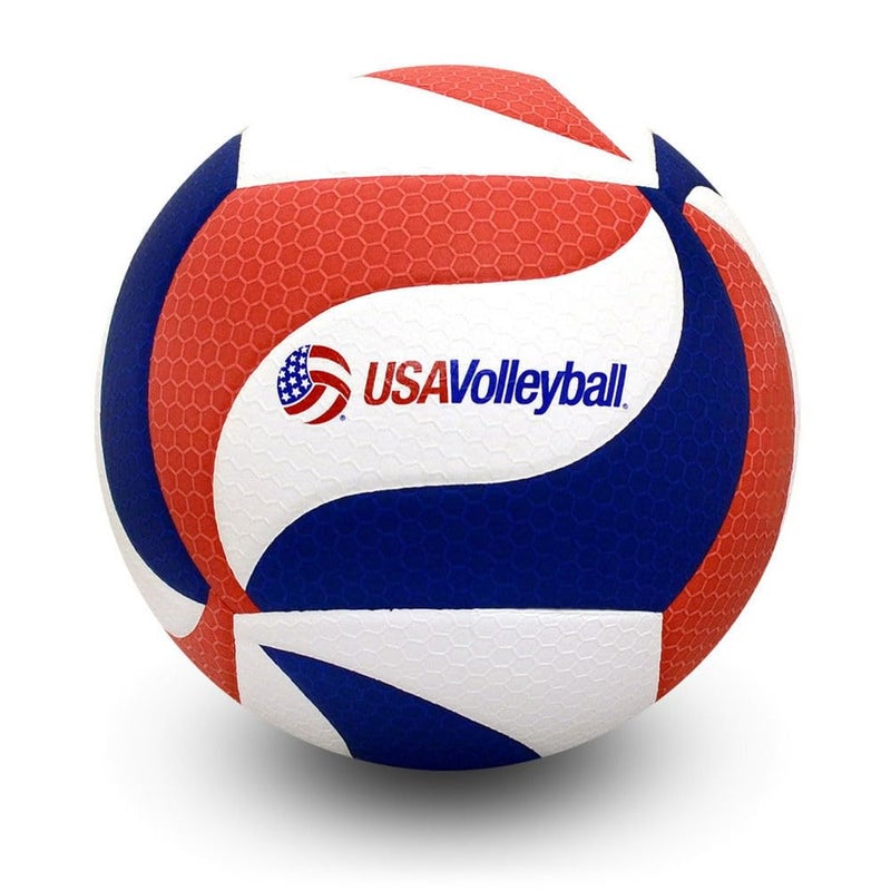 Molten FLISTATEC Volleyball - Official Volleyball of USA Volleyball, Red/White/Blue, USAV Official - Red, White, Blue (V5M5000-3USA) - Image 1