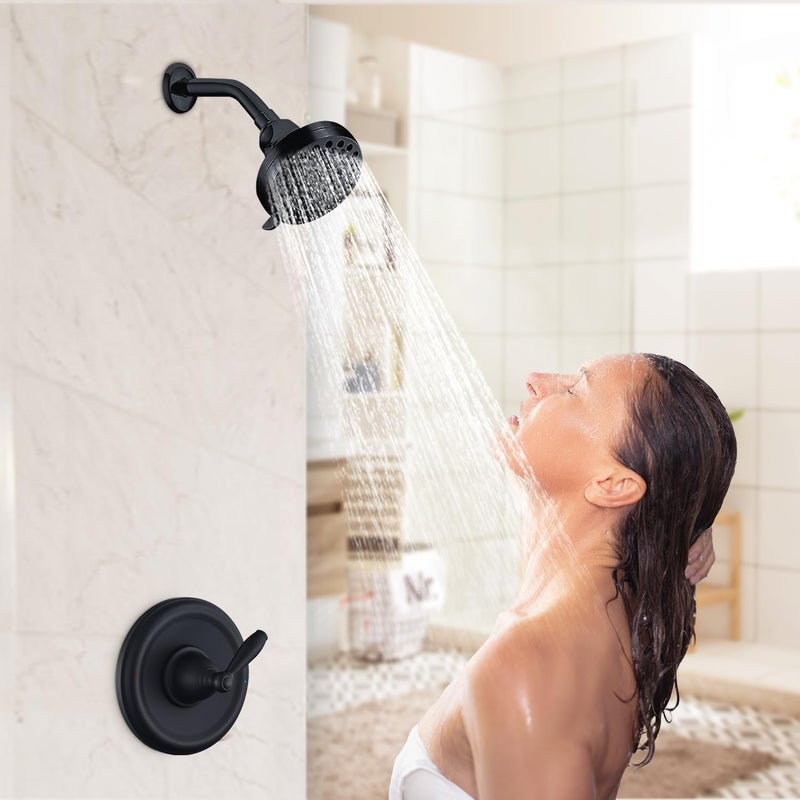 Ahenbal Replacement for Moen T2151BL Brantford Posi-Temp Valve Trim Kit, Pressure Balancing Tub and Shower Lever Handle，Matte Black - Image 4