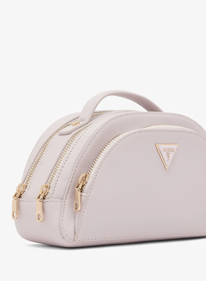 Guess  Logo Double Zip Cosmetic Bag for Women | Best Price UAE