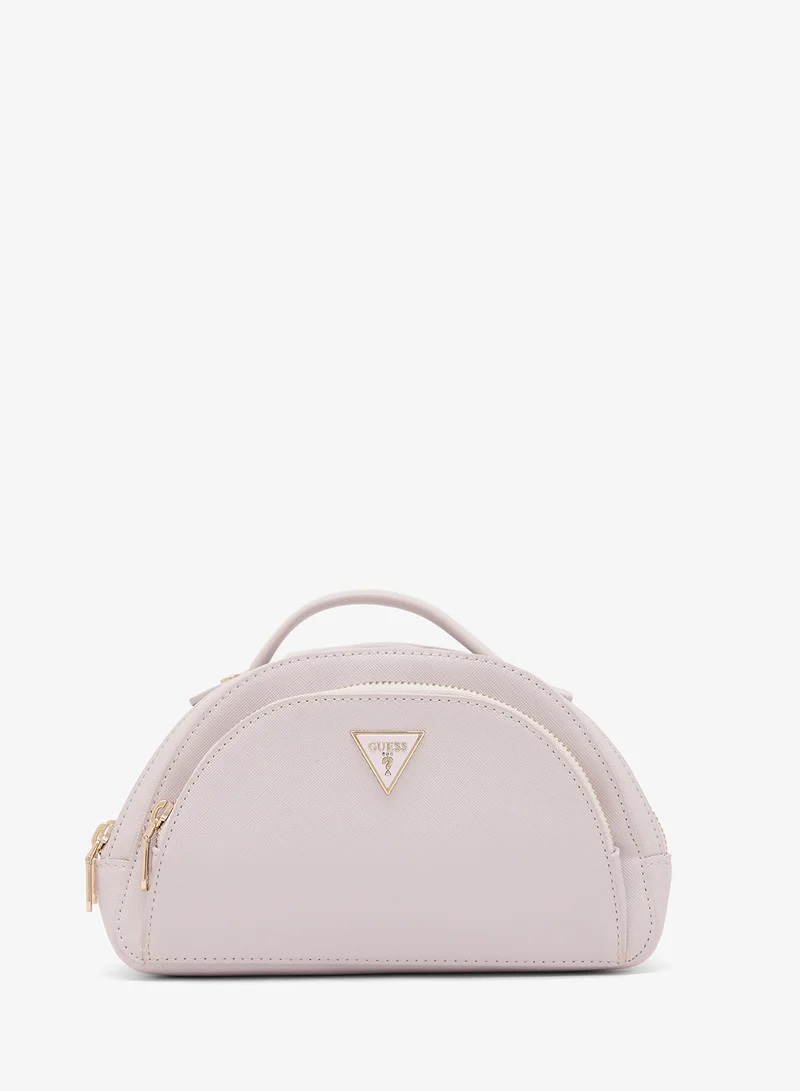 Logo Double Zip Cosmetic Bag