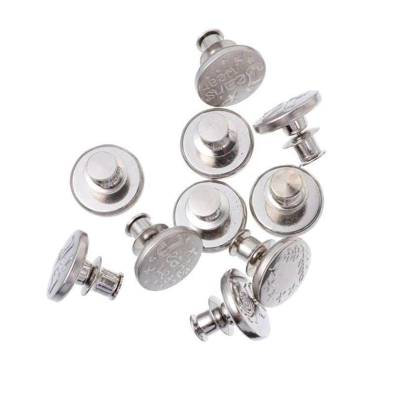 10 Piece Adjustable Metal Button Set For Coats Vintage Styles Easy Install DIY Sewing Projects - Image 2