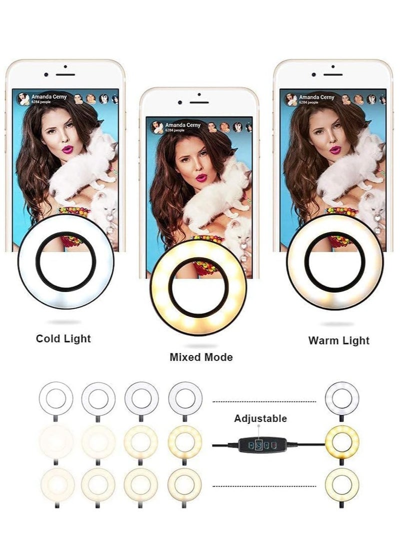 Professional Selfie Ring Light and Cell Phone Holder Stand for Live Stream - Image 3