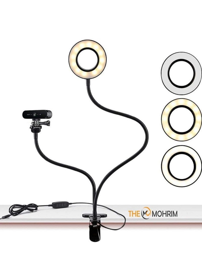 Professional Selfie Ring Light and Cell Phone Holder Stand for Live Stream - Image 1