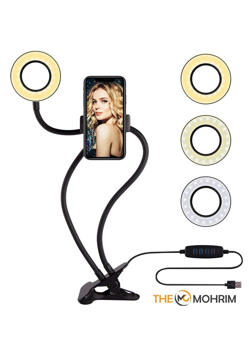 Professional Selfie Ring Light and Cell Phone Holder Stand for Live Stream - Image 2