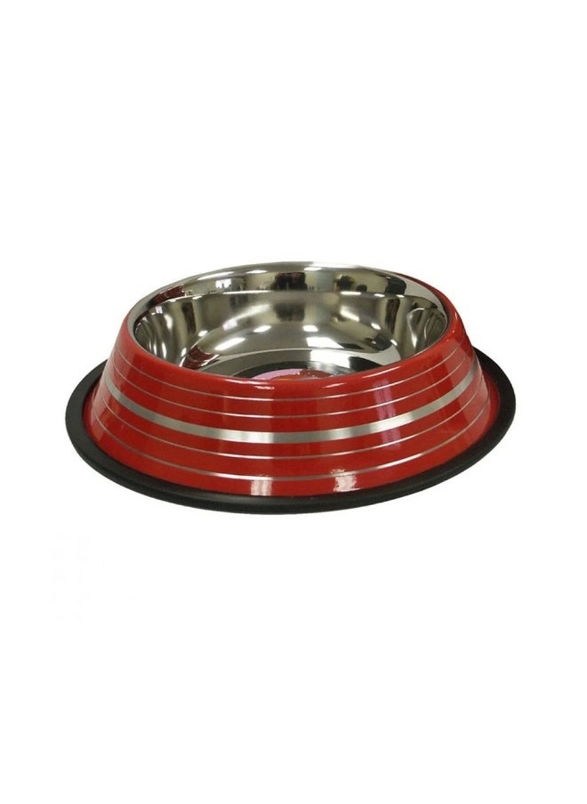 RainTech Raintech Stainless Steel Colored with Silver Lining Dog Bowl - 30.5 cm 