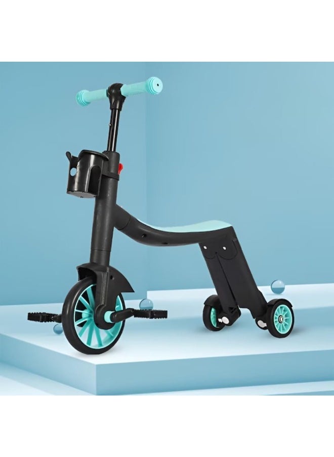 3 in 1 Kids Scooter and Bike, Adjustable Toddler Balance Bike with Durable Plastic Shell, for Boys and Girls Age 2-8 Years Code 1888, From -  (BLUE)  - Image 1