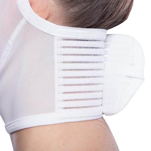 Lipoelastic  LIPOELASTIC- FM الإضافي- قناع ضغط لرفع الذقن والرقبة بعد الجراحة للنساء والرجال مع مشبك فيلكرو (X كبير، X-كبير) - Image 2