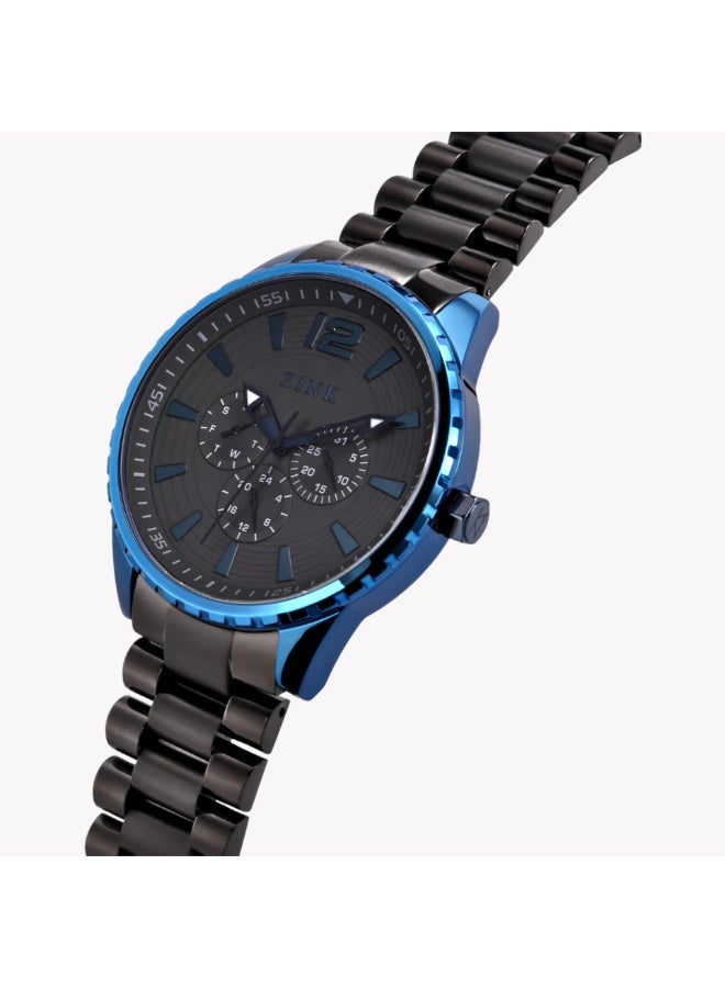 زنك ساعة زينك رجالية كوارتز من الستانلس ستيل باللون الأزرق | Zk131g2s-970 - Image 2