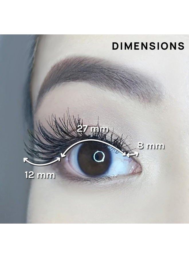 AOA Studio 6 Pairs Alexis Natural Handmade False Eyelashes with Glue and Tweezer Lash Kit Natural Volume Reusable Fake Eyelashes 100 Percent Handmade Cruelty Free - Image 3