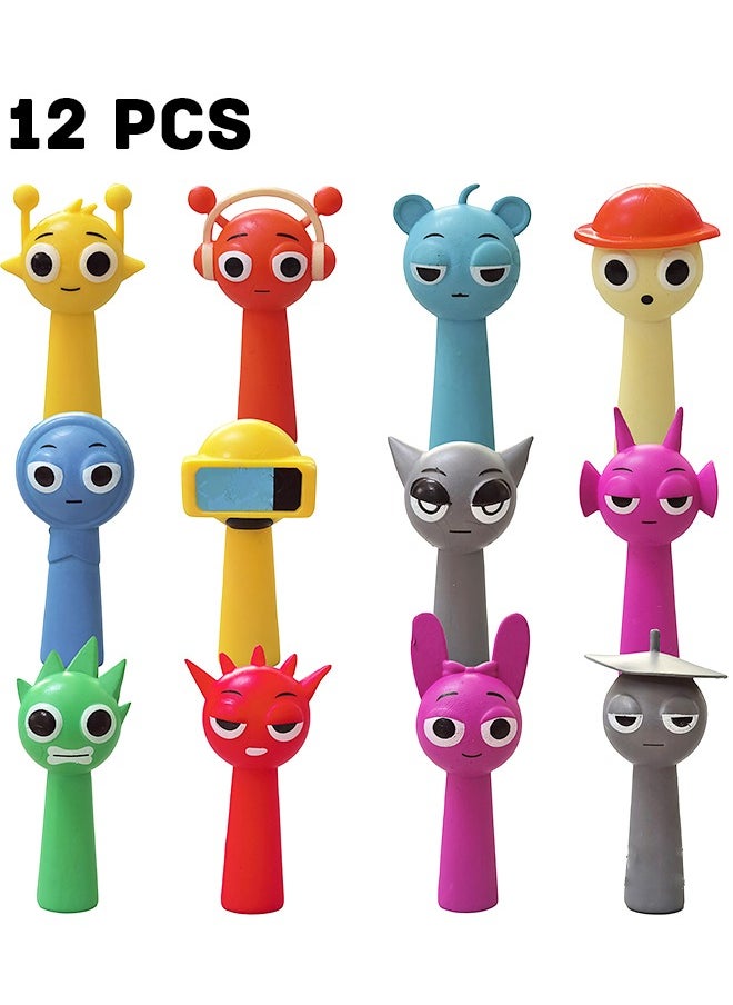 Unewshi - 12 Piece Sprunki Figures The Sprunki Action Figure Toys For Fans Sprunki Series Figures Model Birthday Cake Toppers - Image 1