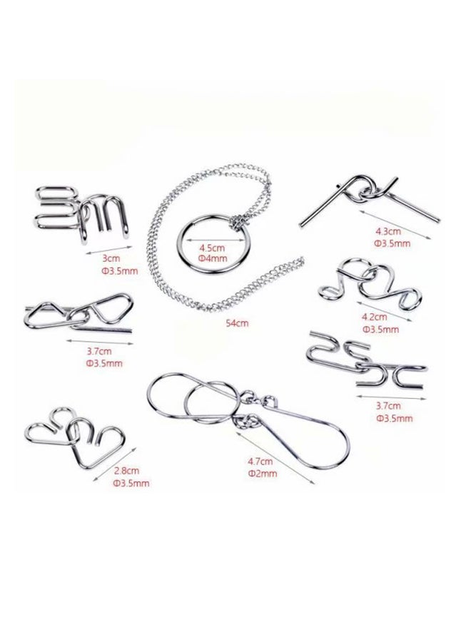 8-Piece Montessori Mind Brain Teaser Puzzles Set - Image 2