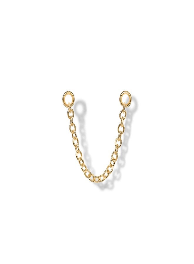 PAVOI 14K Earrings Chain Connectors (30 Millimeters, Yellow Gold) - Image 1