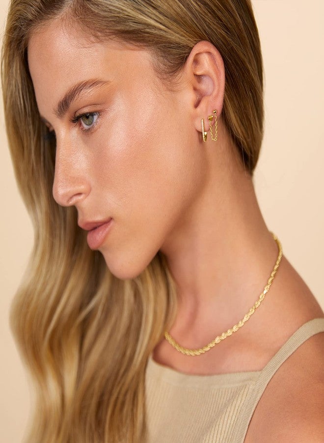 PAVOI 14K Earrings Chain Connectors (30 Millimeters, Yellow Gold) - Image 4