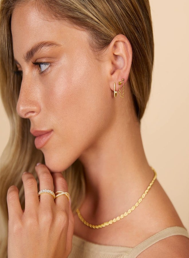 PAVOI 14K Earrings Chain Connectors (30 Millimeters, Yellow Gold) - Image 3