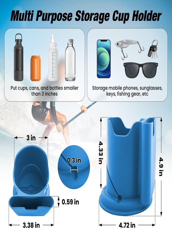 Eudaemiles Kayak Cup Holder, Paddle Board Cup Holder, Paddle Board Accessories, Surfboards, Paddleboards, Canoes and Kayak Accessories for Types of Cup Bottle Drink (Blue) - Image 3