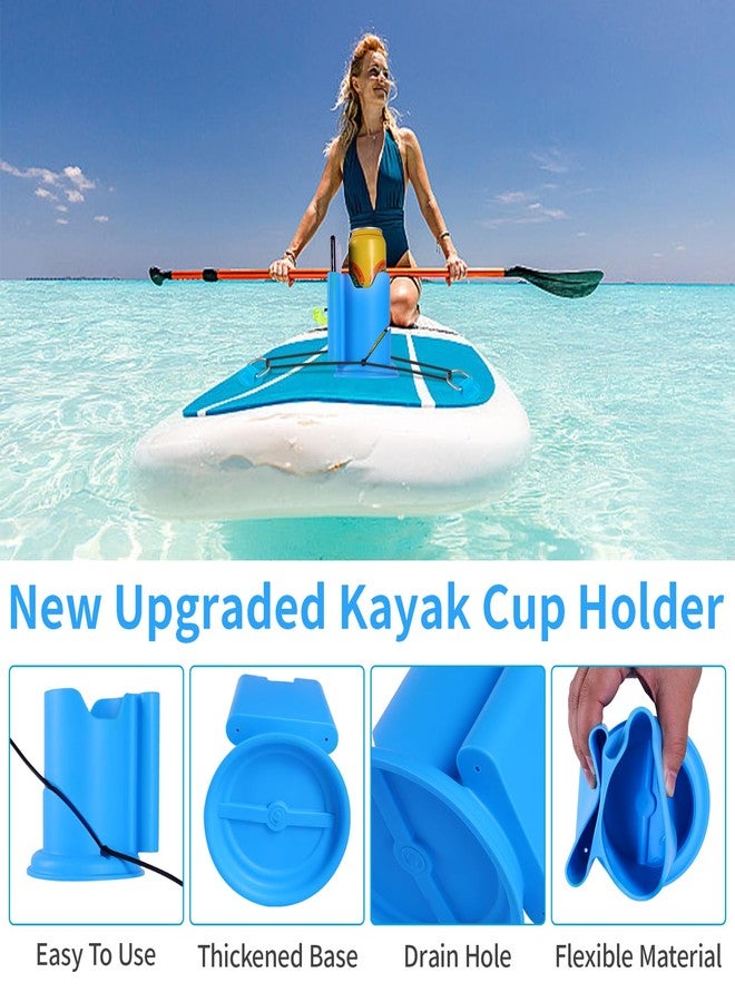 Eudaemiles Kayak Cup Holder, Paddle Board Cup Holder, Paddle Board Accessories, Surfboards, Paddleboards, Canoes and Kayak Accessories for Types of Cup Bottle Drink (Blue) - Image 5