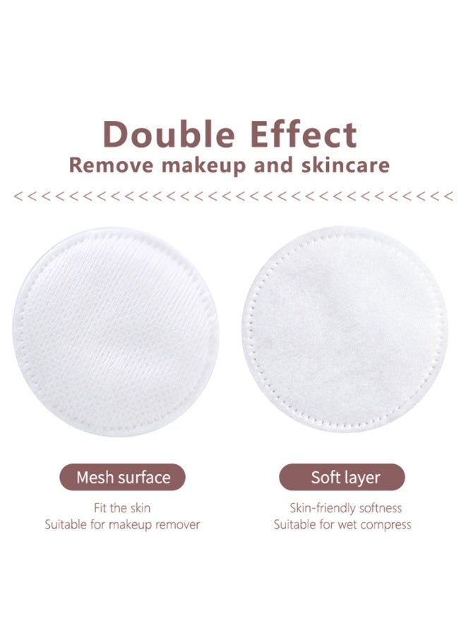 Round cotton pads for removing makeup, suitable for all skin types, very soft on your skin, lint-free, soft multi-layered makeup removal pads, for removing nail polish, 80 pieces. - Image 2