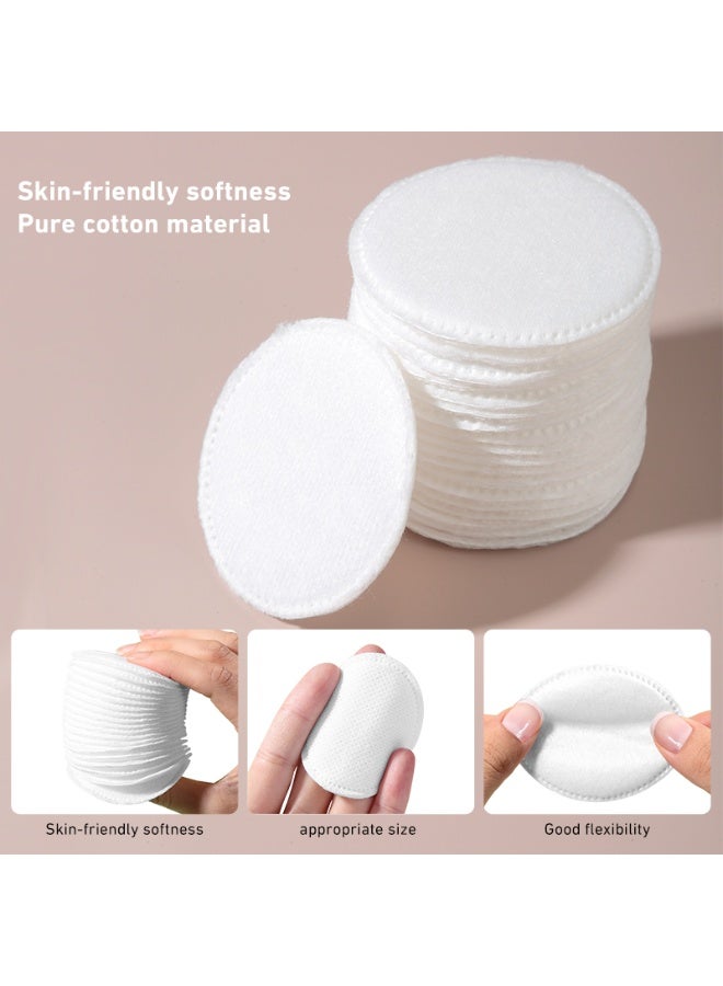 Round cotton pads for removing makeup, suitable for all skin types, very soft on your skin, lint-free, soft multi-layered makeup removal pads, for removing nail polish, 80 pieces. - Image 3