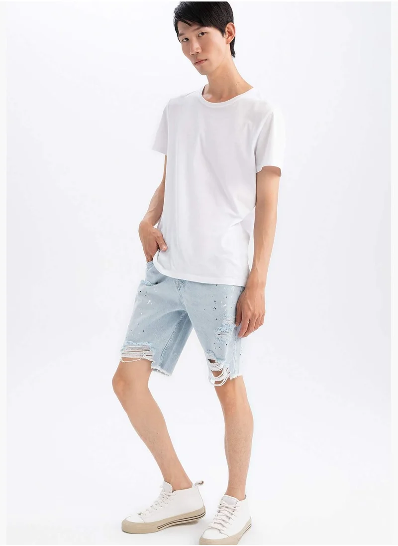 DeFacto Man Slim Fit Denim Bermuda