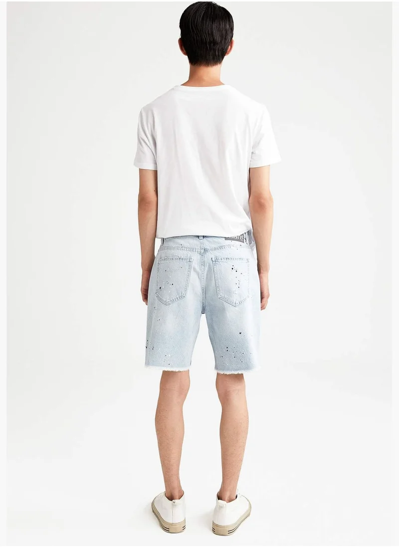 DeFacto Man Slim Fit Denim Bermuda
