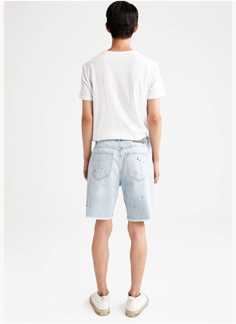 DeFacto - Man Slim Fit Denim Bermuda - Image 1