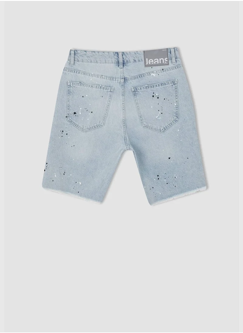 DeFacto Man Slim Fit Denim Bermuda