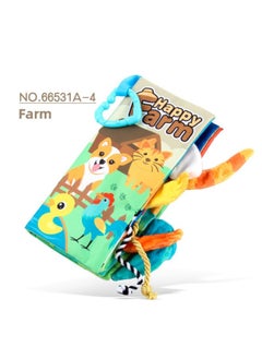 ماركة غير محددة كتاب قماش ذيل الغابة للأطفال مع ورق رنين BB Call Tearable Baby Soft Book التنوير ألعاب التعليم المبكر - اللون: 5 صفحات 10 جوانب كتاب قماش ذيل المزرعة 68.2 جرام  - Image 1