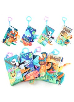 ماركة غير محددة كتاب قماش ذيل الغابة للأطفال مع ورق رنين BB Call Tearable Baby Soft Book التنوير ألعاب التعليم المبكر - اللون: 5 صفحات 10 جوانب كتاب قماش ذيل المزرعة 68.2 جرام  - Image 3