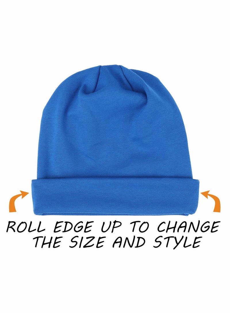 SYOSI 5 Pack Unisex Baby Hats for Kids Cotton Soft Cute Knit Cap, Baby Toddler Beanie - Image 5