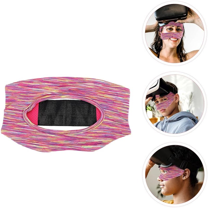 Black VR Headset Face Cover Sweat Absorbent Padding Lightweight Comfortable Fit Quick Dry Sweatband - Image 4