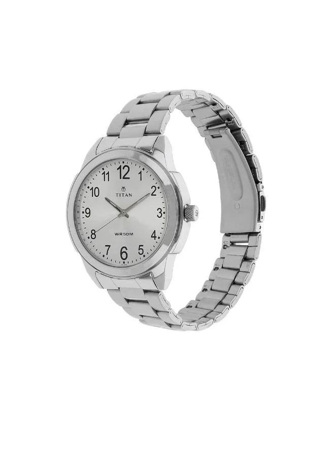 تيتان Men Analog Display Watch With Silver Metal Strap - 1585SM04