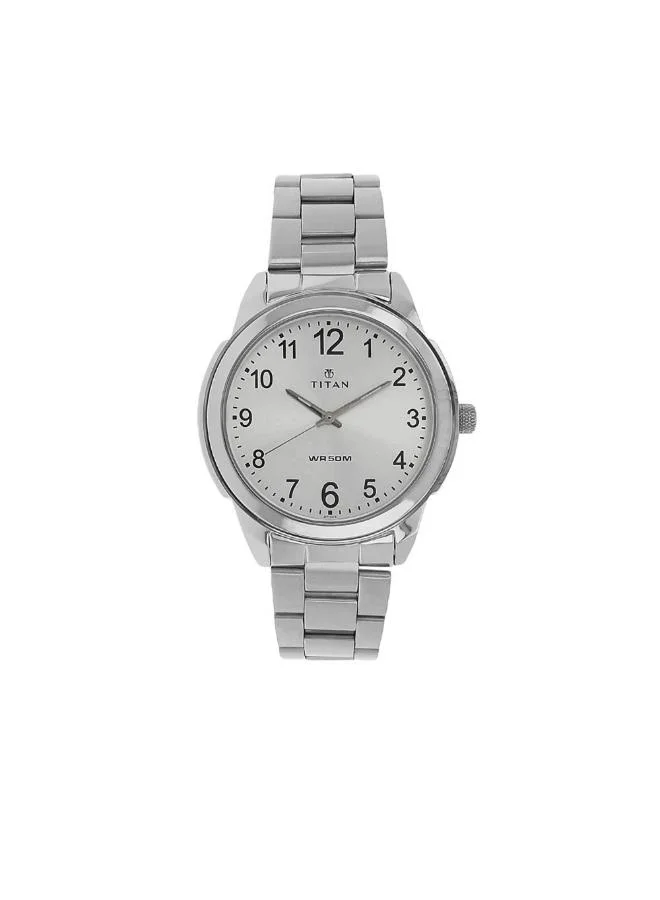 تيتان Men Analog Display Watch With Silver Metal Strap - 1585SM04