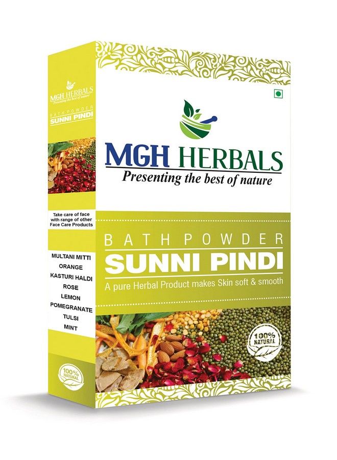 MGH Herbals Sunnipindi Nalangu Maavu Bath Powder For Skin & Tan Removal Revitalizing Ubtan Body Scrub & Face Pack 500G  - Image 1