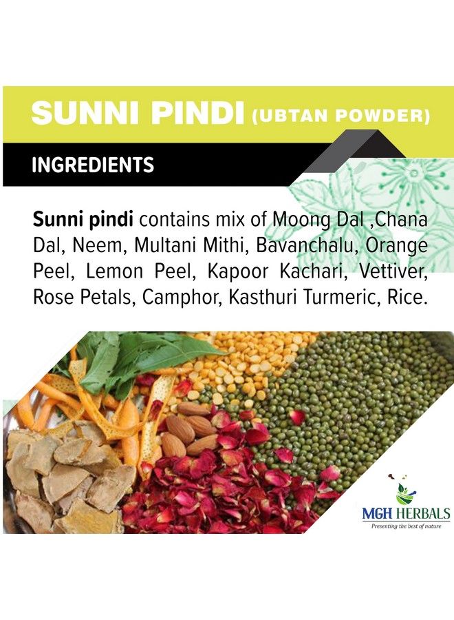 MGH Herbals Sunnipindi Nalangu Maavu Bath Powder For Skin & Tan Removal Revitalizing Ubtan Body Scrub & Face Pack 500G  - Image 4
