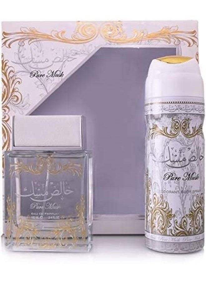 Lattafa - Khalis Musk For Unisex Giftset Eau De Parfum 100 Ml And Deodorant Spray 50 Ml - Image 1