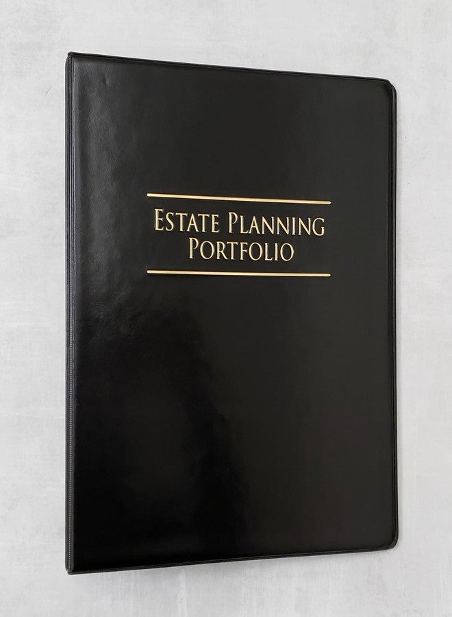 Nancy Nikko Estate Planning Portfolio 3-Ring Binders – Leather Like Feel with Gold Debossed Title. Dividers and Sheet Protectors Included (Estate Planning Portfolio, Black, 1 1/2" Capacity) - Image 1