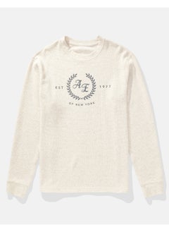 American Eagle AE Long-Sleeve Logo Graphic Thermal T-Shirt  - Image 3
