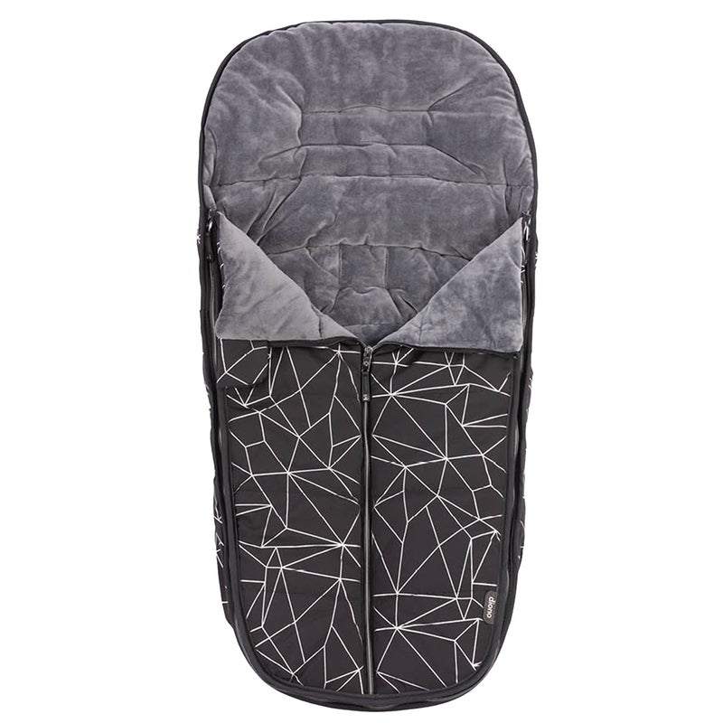 Diono Luxury All Weather Stroller Footmuff, Universal Fit from Baby to Toddler with Cozy Super Soft Padding, Weatherproof, Water Resistant Lining, Black Platinum - Image 1