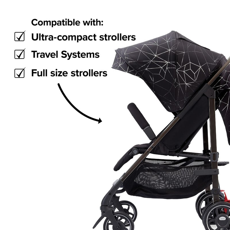 Diono Luxury All Weather Stroller Footmuff, Universal Fit from Baby to Toddler with Cozy Super Soft Padding, Weatherproof, Water Resistant Lining, Black Platinum - Image 3