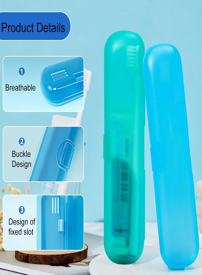 MYLDH 2 Pack Toothbrush Travel Case, Breathable Toothbrush Travel Holders, Tongue Scraper Case, Compact Portable Toothbrush Holder for Travel, Vacation, Camping, Gym, Business Trips, Office, Cruise - Image 3